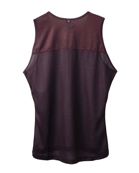 Couche de base sans manches édition EdW pour homme - Marron Bourgogne