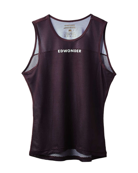 Couche de base sans manches édition EdW pour homme - Marron Bourgogne