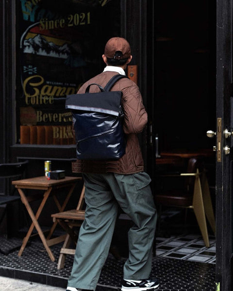 EdWonder X Burgundy Assemblage | Leather & Canvas Backpack M
