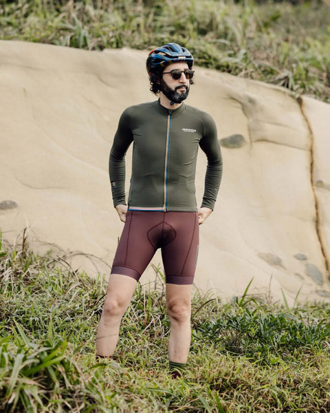 Maillot thermique à manches longues édition EdW pour homme - vert olive