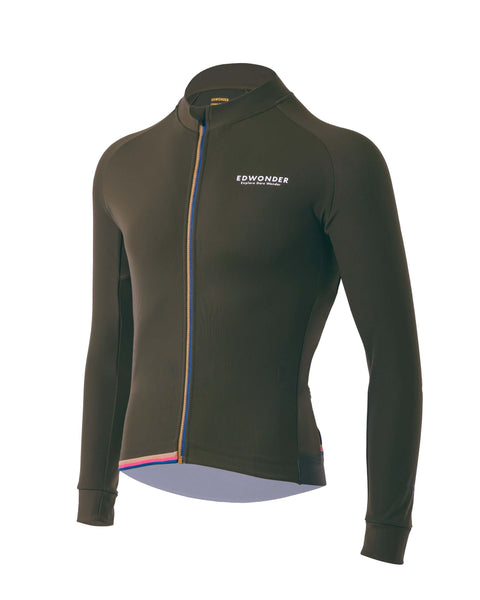 Maillot thermique à manches longues édition EdW pour homme - vert olive