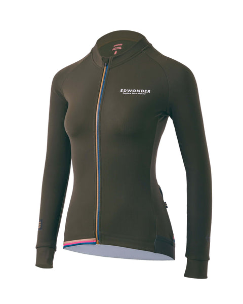 Maillot thermique à manches longues édition EdW pour femmes - Vert olive