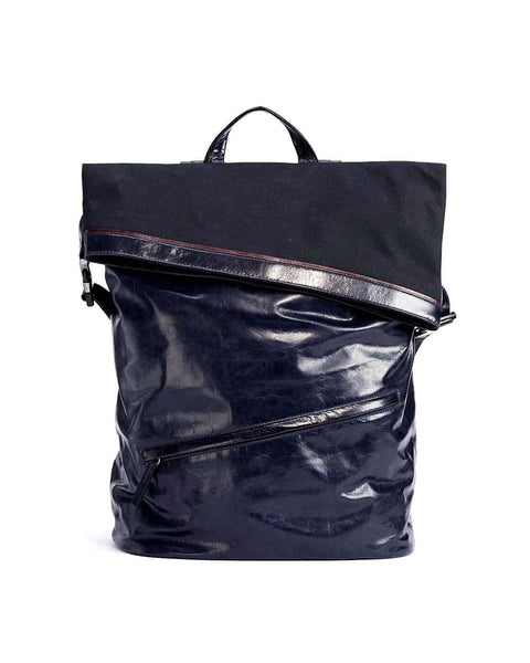 EdWonder X Burgundy Assemblage | Leather & Canvas Backpack M