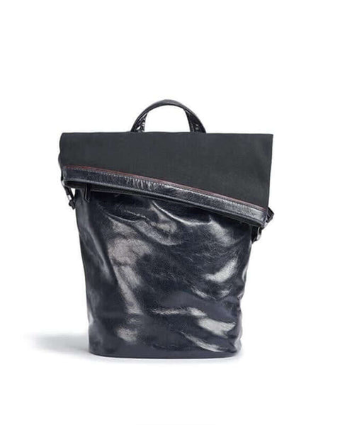 EdWonder X Burgundy Assemblage | Leather & Canvas Backpack W
